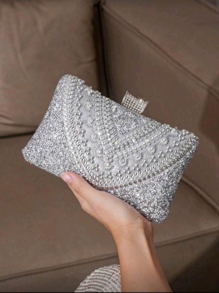 حقيبة يد مسائية مرصعة بالراين ستون، حقيبة كتف وحقيبة جسم مع سلسلة للنساء، محفظة حفلات صغيرة مربعة، حقيبة مرصعة بالراين ستون فاخرة