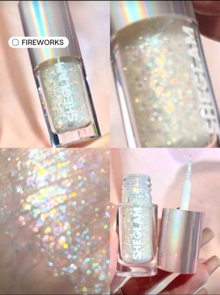 SHEGLAM قلم تحديد العيون اللامع من Insta--جل ظلال العيون اللامع Fireworks-لون عصري-محدد عيون لامع بلون متساوٍ-ظلال عيون للحفلات الشتوية و و علامة تجارية جمال مكياج ميكب مستحضرات تجميل للنساء الفتيات مثالي لفصل الشتاء الربيع مثالي ل- Y2K أزياء أنيقة رمضان هدية حفلة جاهز أفضل لون