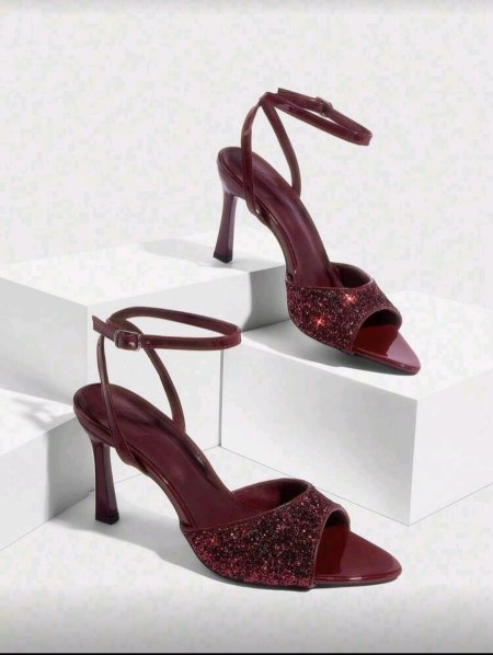 CUCCOO SZL صنادل نسائية أنيقة وعصرية مزينة بالترتر