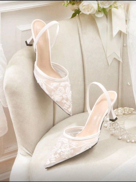 CUCCOO HITCHD أحذية كعب عالي للنساء مطرزة بالدانتيل والخرز بتصميم زهري وأنيق، ذات كعب رفيع وأنيق، مناسبة للحفلات الرسمية والأعياد كالزفاف والكريسماس وعيد الميلاد وعيد الحب