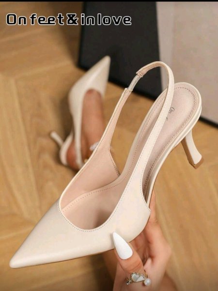 On feet& in love أحذية كعب عالي بنعل خلفي مناسبة للفساتين والحفلات الراقية، موديل خريف/شتاء 2025 للسيدات
