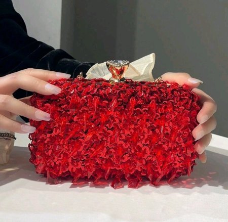 حقيبة مسائية كلاتش مطرزة بالخرز على الطراز القديم، مع حزام كتف قابل للإزالة، حقيبة يد من البوليستر باللون الواحد مع إغلاق من نوع الإبزيم، محفظة مزينة بشكل مربع، مناسبة لحفلات السهرة والأعراس